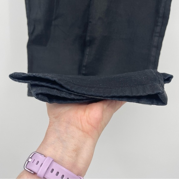 NYDJ Skinny Jeans - Black with Silver Sheen - Size 10P - Picture 3 of 12